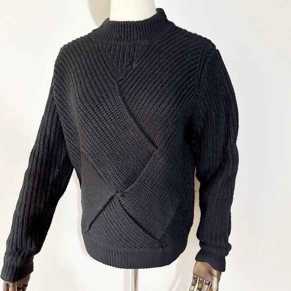 Carven black oversized weave wool sweater - Picture 2 of 7